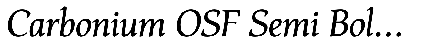 Carbonium OSF Semi Bold Italic